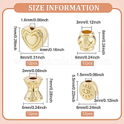 48шт 4 стильные бусины из сплава FIND-BC0002-72