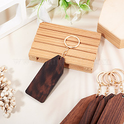 Porte-clés pendentifs en bois de noyer&nbsp;KEYC-TAC0034-06E