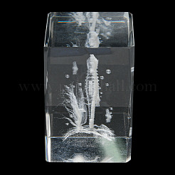 Figurina di vetro animale con incisione laser 3d&nbsp;DJEW-R013-01C