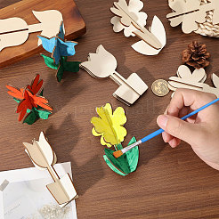 Незаконченные пустые деревянные украшения&nbsp;LS-WOOD-WH0048-20G