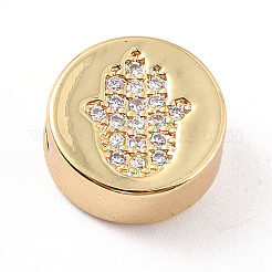 Стойки обшивки латунь микро проложить кубического циркония бусы ZIRC-C035-24G