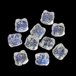 Выпечка расписные прозрачные стеклянные бусины&nbsp;GLAA-C035-01Q