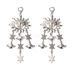 Серьги-люстры из сплава для женщин EJEW-U028-01P