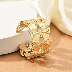 Браслеты-манжеты открытого типа из нержавеющей стали 304&nbsp;BJEW-U015-02G