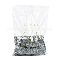 MIYUKIラウンドロカイユビーズ  日本製シードビーズ  8/0  （rr3201)マジックゴールデンオリーブライニングクリスタル  3mm  穴：1mm  約19000~20500個/ポンド&nbsp;SEED-G008-RR3201
