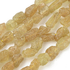 Необработанные грубые натуральные желтые апатитовые бусины нити G-M453-C10