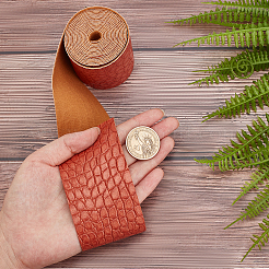 Ткань из искусственной кожи с рисунком аллигатора&nbsp;AJEW-WH0034-92D-03