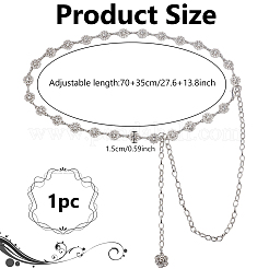 1 шт. железные стразы со сверкающими цветочными звеньями AJEW-FG0003-49