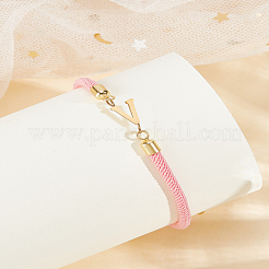 1шт регулируемый нейлоновый шнурок-слайдер браслеты для женщин&nbsp;BJEW-LP0001-32V-03