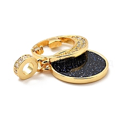 Подвески из синтетического голубого золота и прозрачного кубического циркония&nbsp;KK-E015-26G