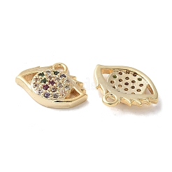 Латунные микропаве прозрачные подвески с фианитом&nbsp;KK-Q031-47G-02