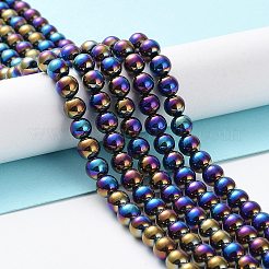 Нити бусин из натурального черного агата&nbsp;G-Z038-B05-01FR