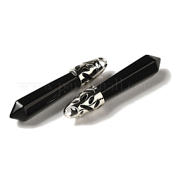 Большие остроконечные подвески из натурального обсидиана&nbsp;G-Z055-01P-25