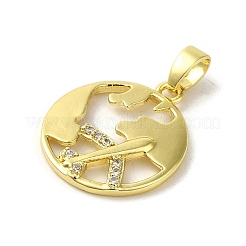 Покрытие стойки латунь микропаве прозрачные подвески из кубического циркония KK-C053-11G