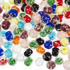 120 Stück handgefertigte leuchtende Bunte Malerei-Perlen&nbsp;LAMP-PA0001-60A