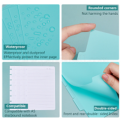 Пластиковые индексные листы-разделители для блокнотов с дисками&nbsp;AJEW-WH0270-719B-01