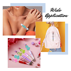 16шт 4 цвета силиконовые бусины SIL-HS0001-09