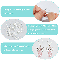 200 шт. латунные серьги с защелкой KK-SP0001-05S