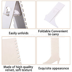 Бархатные с бумажными ножными браслетами стенды ODIS-WH0038-207