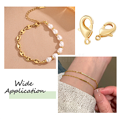 40 шт. латунные застежки-лобстеры&nbsp;KK-LP0001-56