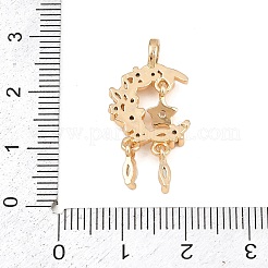 Латунные микро проложить кубического циркония подвески KK-K407-54G