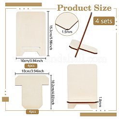 4 комплект настольных подставок из древесного волокна DIY-BC0015-15