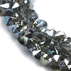 Стеклянные бусины с гальваническим покрытием  EGLA-L021-FR02