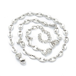 Не тускнеющие цепочки из нержавеющей стали 304 в виде кофейных зерен&nbsp;NJEW-O123-01P