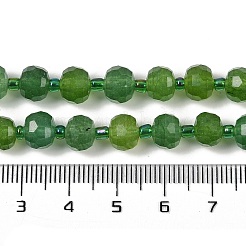 Природные окрашенные белого нефрита нитей бисера&nbsp;G-H057-A22-17