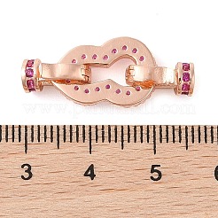 Реечное покрытие латунь микро паве прозрачный кубический цирконий складные застежки&nbsp;KK-S384-17RG