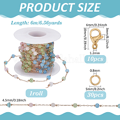 Наборы для изготовления браслетов/ожерельев из латуни и хрусталя с эффектом кошачьего глаза DIY-FG0007-97