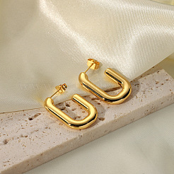 Простые овальные серьги-гвоздики из нержавеющей стали 304&nbsp;IP5325