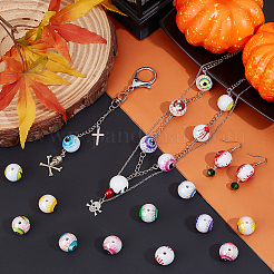 44 шт. 8 стиля УФ-покрытие переливающиеся акриловые бусины MACR-PH0001-96