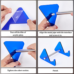 1-stufiger Acryl-Tastaturständer mit platinbeschichteten Eisenstützen&nbsp;ODIS-WH20015-06D-03