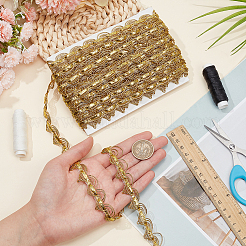 10 ярд металлизированной кружевной оплетки из полиэстера DIY-WH0491-47B