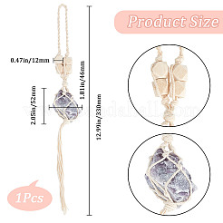 Подвесной кулон неправильной формы из натурального аметиста&nbsp;HJEW-WH0069-03B