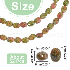 2 нить натуральных бусин из унакита&nbsp;G-NB0004-30