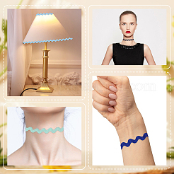 12 ярд 6 цвета ленты из полиэстера с волнистой бахромой&nbsp;OCOR-GF0005-56