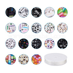 Наборы для изготовления эластичных браслетов с алфавитом своими руками&nbsp;DIY-PJ0001-08