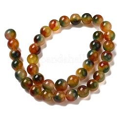 Naturales teñidos abalorios de jade blanco hebras&nbsp;G-M402-C04-26