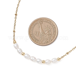 Подвеска из натурального жемчуга с бусинами из риса&nbsp;NJEW-JN05782