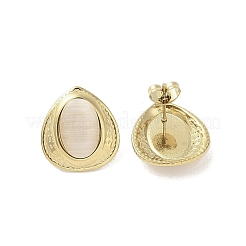 Pendientes de acero inoxidable quirúrgico 316 y perlas de imitación CCB para mujer&nbsp;STAS-B063-03G-05