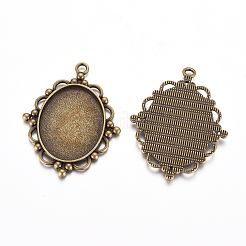 Сеттинги для кулона ( кабошона ) тибетского стиля&nbsp;TIBEP-K020-28AB-NF