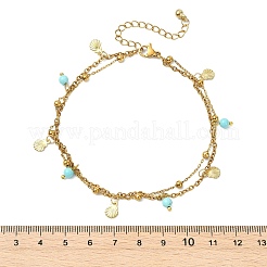 Bracelet de cheville à un rang pour femme&nbsp;AJEW-AN00816-01
