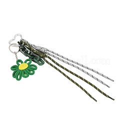 Подвесные украшения ручной работы из полиэстерового шнура и цветочных нитей HJEW-JM04422-01