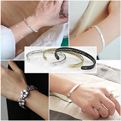 Strisce vuote per bracciale in acciaio inossidabile 304&nbsp;MAK-WH0016-02A-P