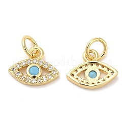 Charms ecologici in ottone con micro pavé di zirconi&nbsp;ZIRC-F083-018G-01-RS