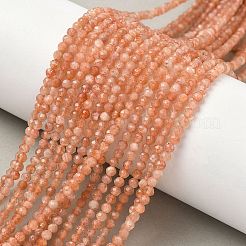 Натуральный Sunstone бисер пряди G-RM250101-B40