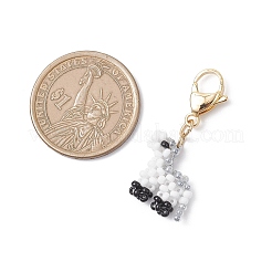 Подвески ручной работы из стеклянных бусин в форме пони&nbsp;HJEW-MZ00365