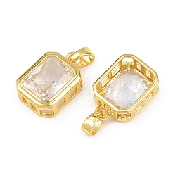 Ciondoli in ottone con pavé di zirconi chiari&nbsp;CU-CBAA571-15G